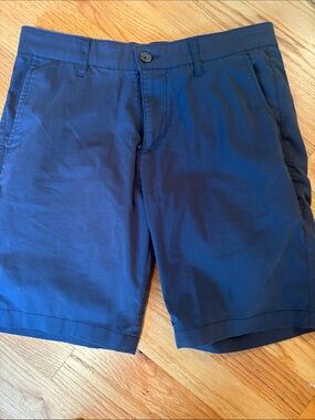 Kenneth Cole Navy Flat-Front Casual Shorts